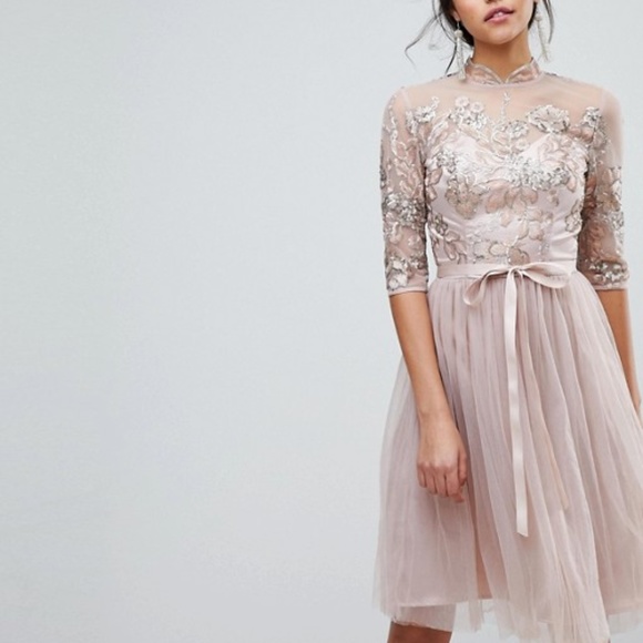 tulle midi dress